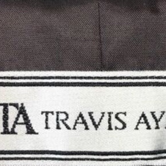 SALE Travis Ayers Suit Jacket Blazer  Brown Size 10 - Picture 5 of 6